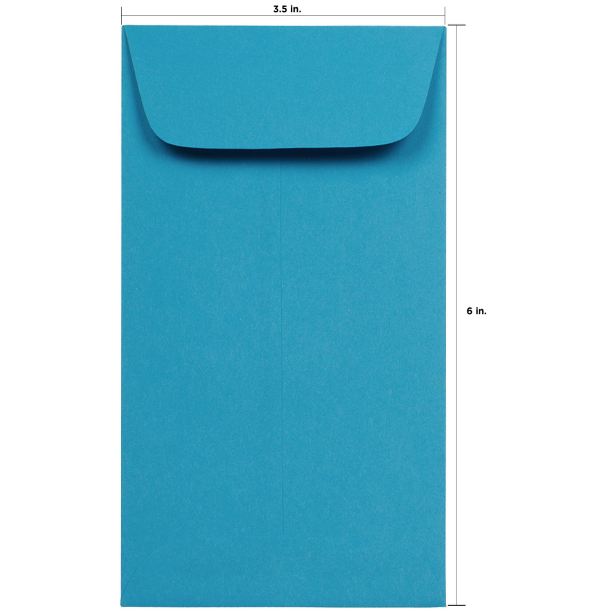 JAM Paper 3.375" x 6" Assorted Coin Business Envelopes, 150ct.